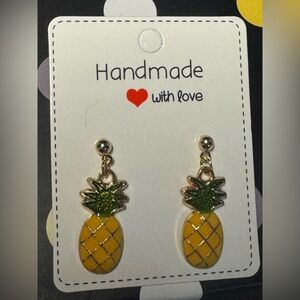 Pineapple Earrings Handmade